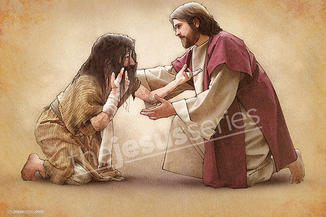 Healing the Leper - Bonus Canvas Print