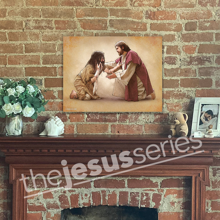 Healing the Leper - Bonus Canvas Print